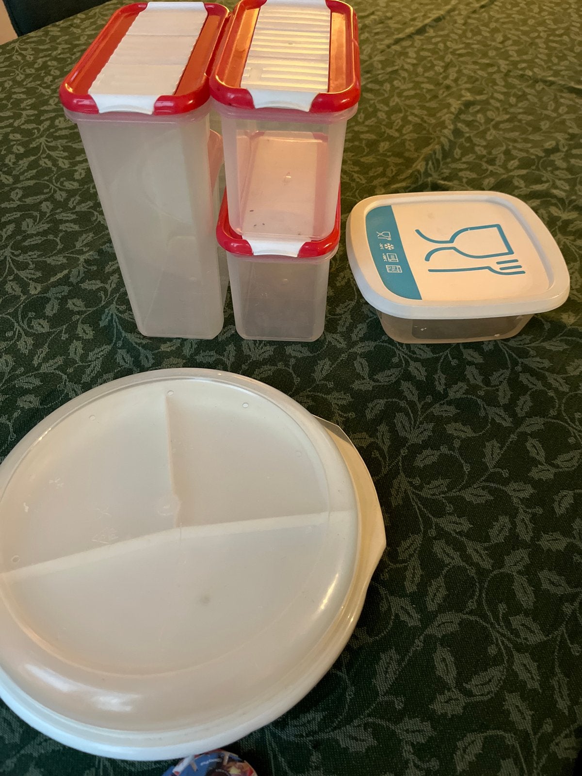 Plastic voorraadbussen en magnetronbord, Huis en Inrichting, Ophalen, Kunststof, Meerkleurig, Overige typen