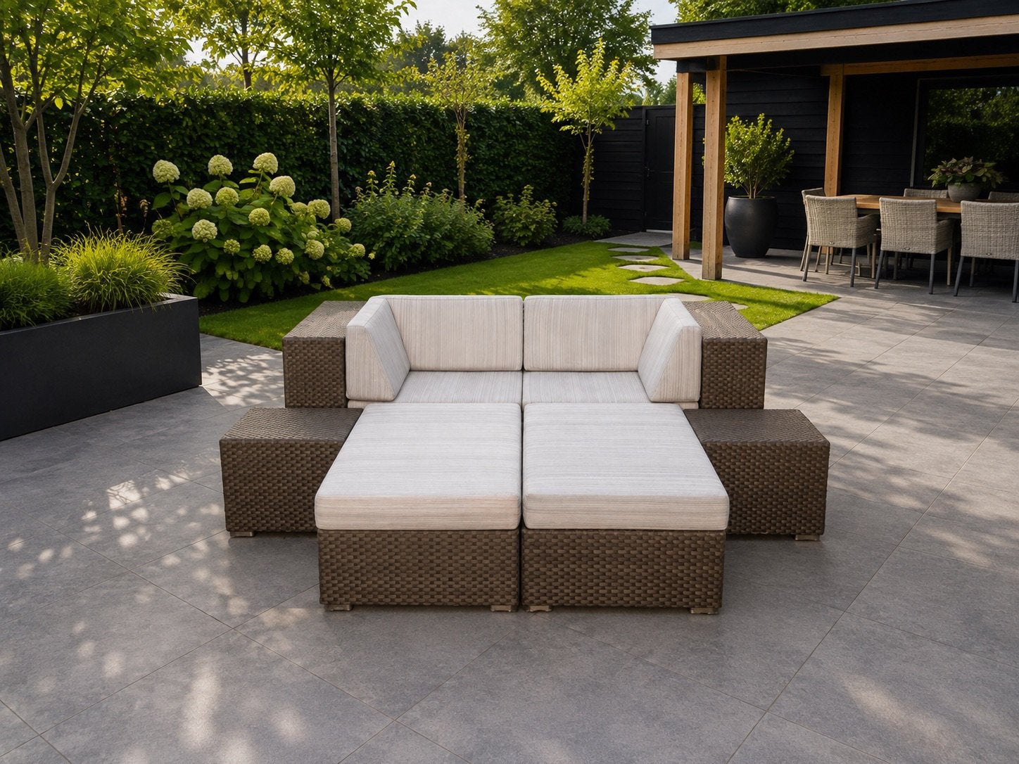 Dedon Loungeset Ligbedden, Ophalen, Zo goed als nieuw, Wicker