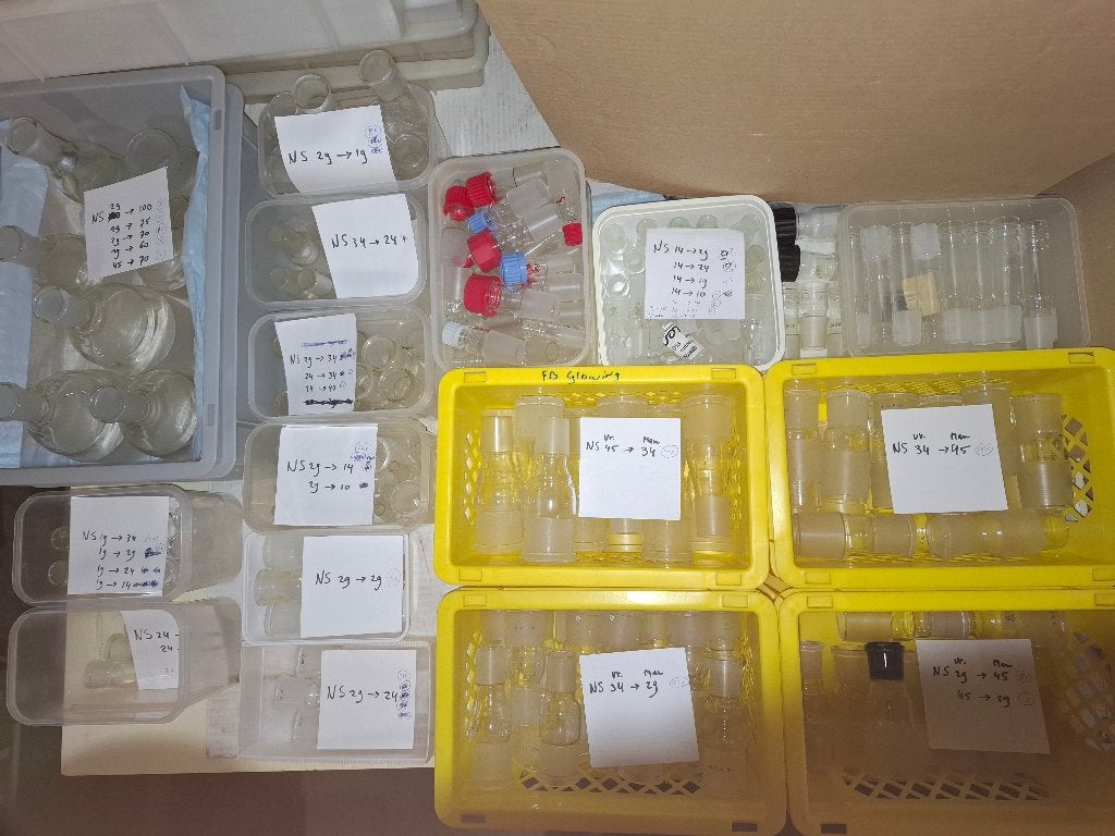 glazen adapter slijpstukadapter reductie expansie NS 24 NS29, Hobby en Vrije tijd, Overige Hobby en Vrije tijd, Ophalen of Verzenden
