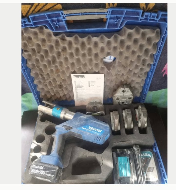 perstang complete set Uponor S-Press UP110 accu persmachine, Ophalen of Verzenden, Gebruikt, Overige typen, Overige merken