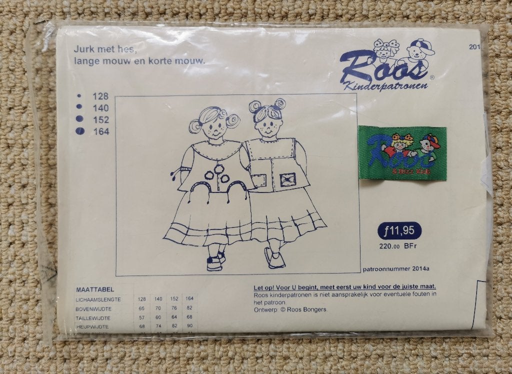 83.. roos patroon, Hobby en Vrije tijd, Kledingpatronen, Ophalen of Verzenden, Nieuw, Vrouw, Knipmode