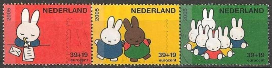 Nijntje strip 2370 D - F - E O. ADV. no.21 E., Postzegels en Munten, Postzegels | Nederland, Verzenden, Na 1940, Gestempeld