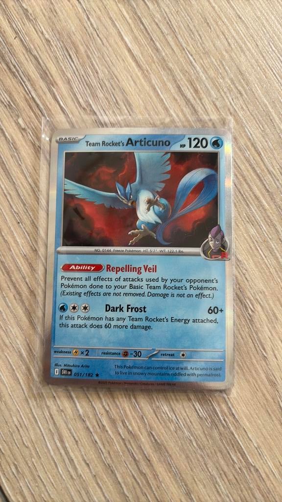 TR Articuno holo 051/182 Pokémon Destined Rivals, Ophalen of Verzenden, Zo goed als nieuw