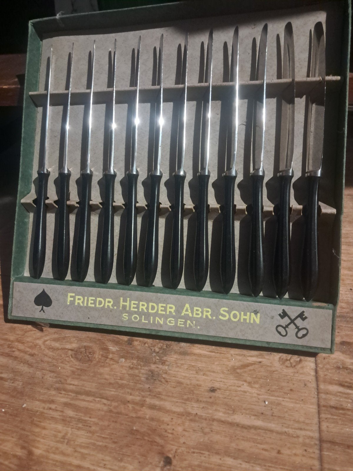 Vintage Friedr. Herder Abr. Sohn Solingen Messenset, Ophalen of Verzenden