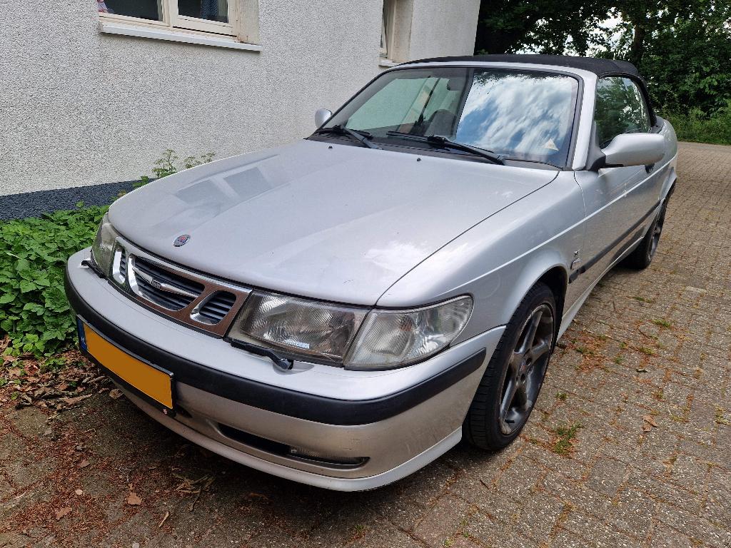Saab 9-3 2.0 Turbo Cabrio 2002 Grijs, Auto's, Saab, Voorwielaandrijving, 4 cilinders, Cabriolet, 4 stoelen