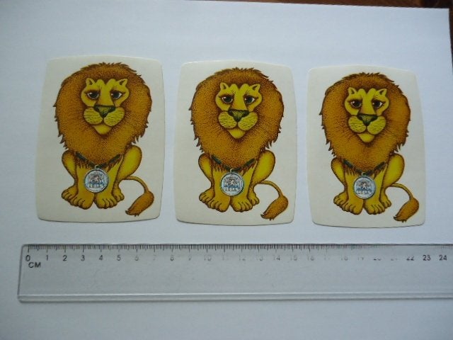 sticker oud RPS Rijkspostspaarbank ing postbank 3 x leeuw, Verzenden, Zo goed als nieuw