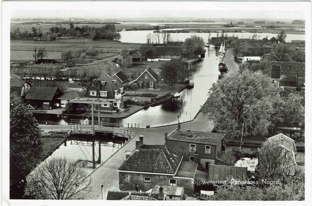 Rijpwetering – Panorama Noord. Gelopen Aarlanderveen 1967., Ophalen of Verzenden, 1960 tot 1980, Gelopen, Zuid-Holland