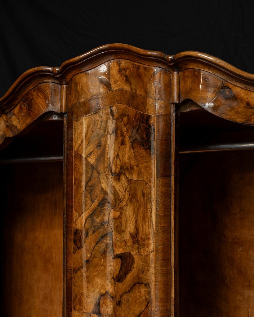 Antieke Kast Wortelnotenhout Garderobe Kast Roede + Laden, Antiek en Kunst, Ophalen