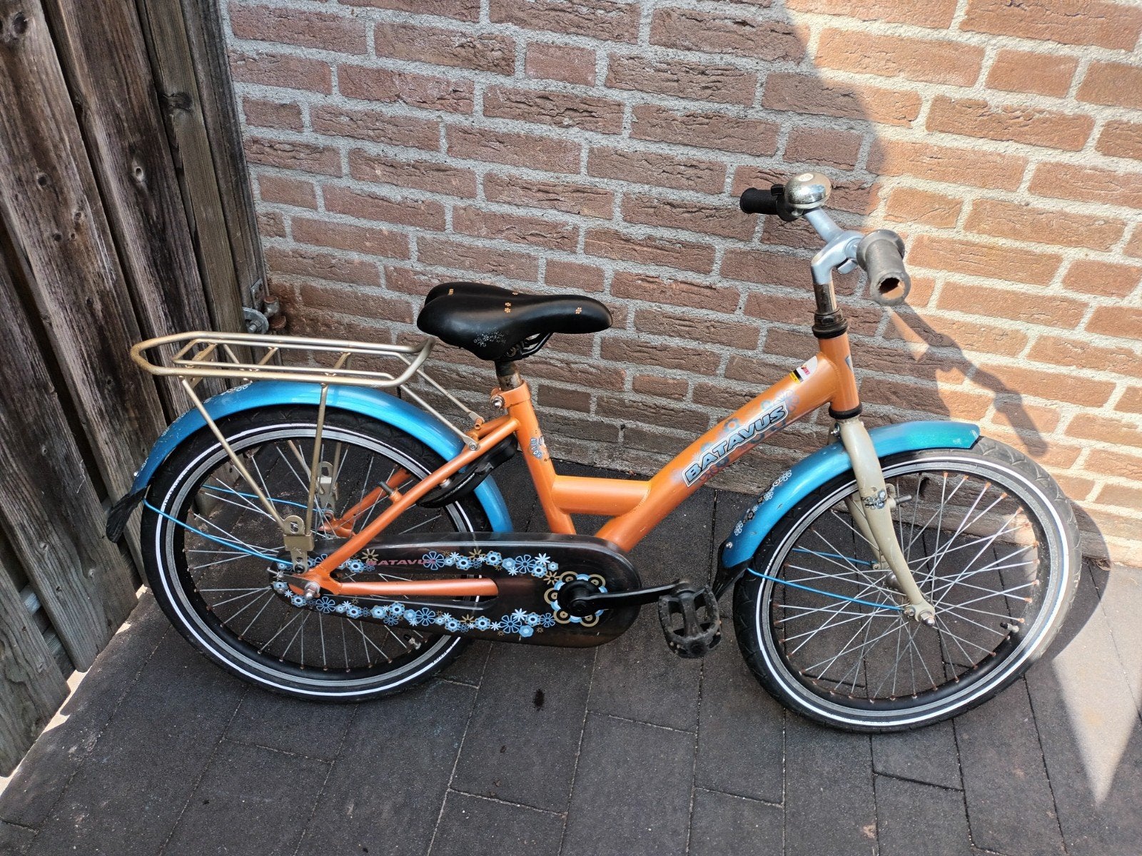 Batavus kinderfiets 20 inch - Oranje/Blauw, Ophalen, Terugtraprem, Batavus, 16 tot 20 inch