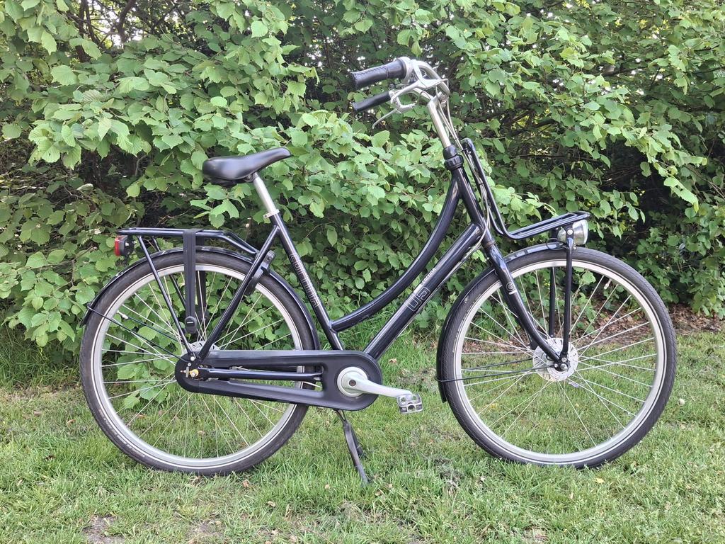 Cortina U5 damesfiets donkerblauw, Gebruikt, Versnellingen, Schijfrem, Ophalen