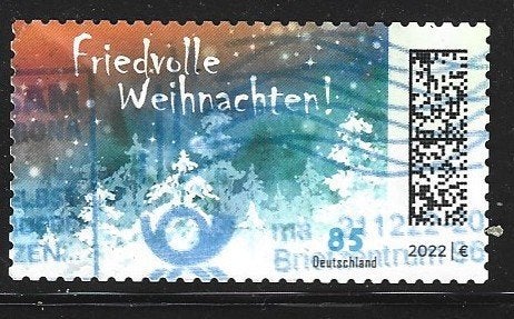 D 37 - 2022 - Duitsland/Kerst, Ophalen of Verzenden, Overige landen, Gestempeld