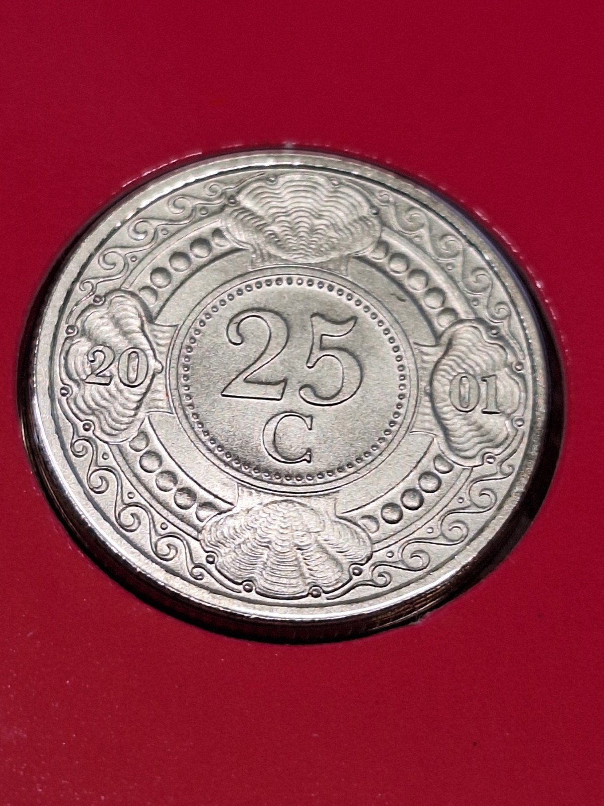 Nederlandse Antillen 25 cent 2001 bu, Postzegels en Munten, Munten | Nederland, Ophalen of Verzenden, Koningin Beatrix, 25 cent