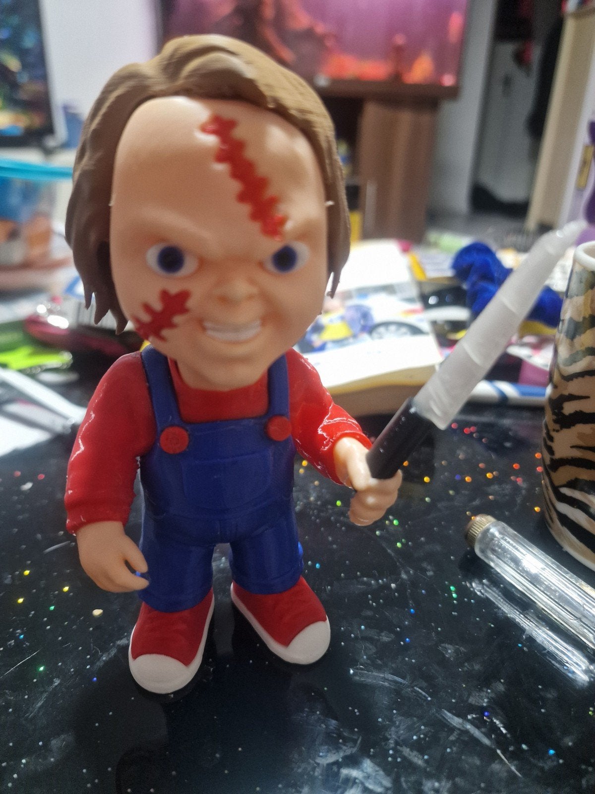 3D geprinte Chucky figuur - 15cm hoog, Kinderen en Baby's, Ophalen of Verzenden, Nieuw