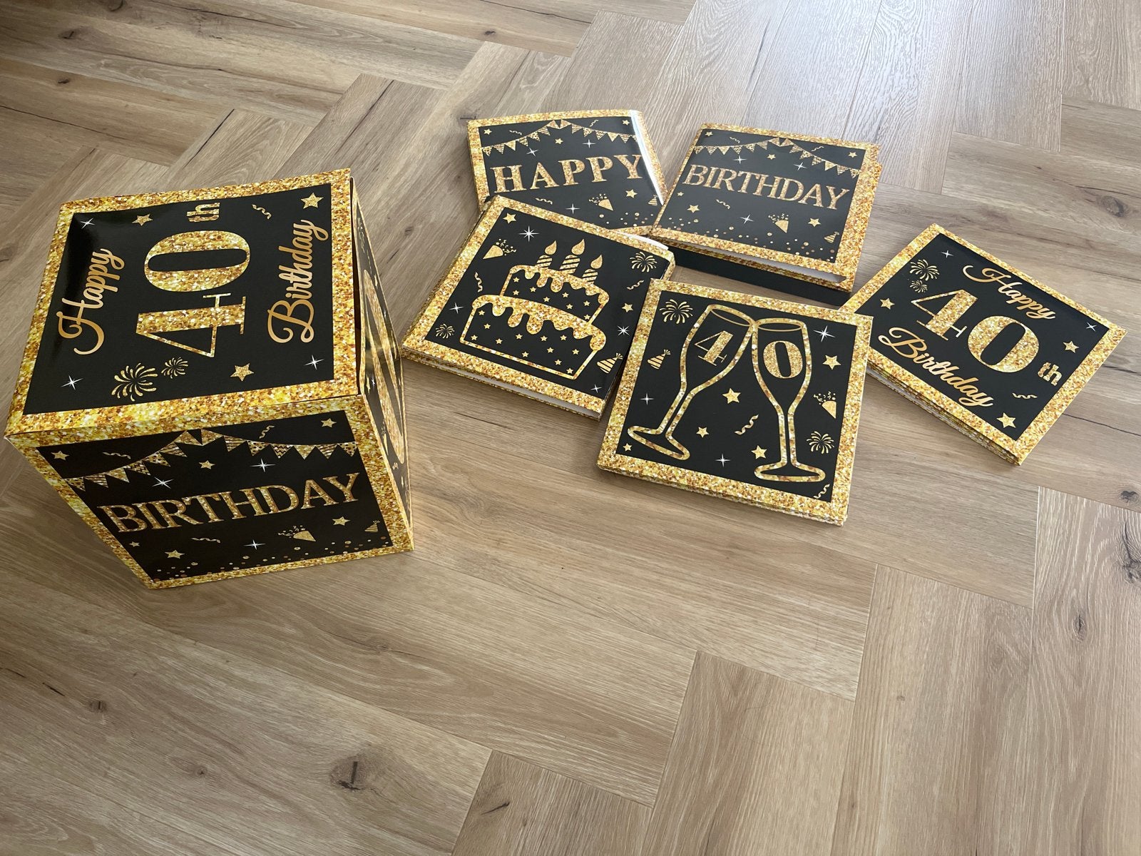 Verjaardagsdecoratie 40 jaar: Happy Birthday Boxen, Ophalen, Zo goed als nieuw, Versiering, Verjaardag