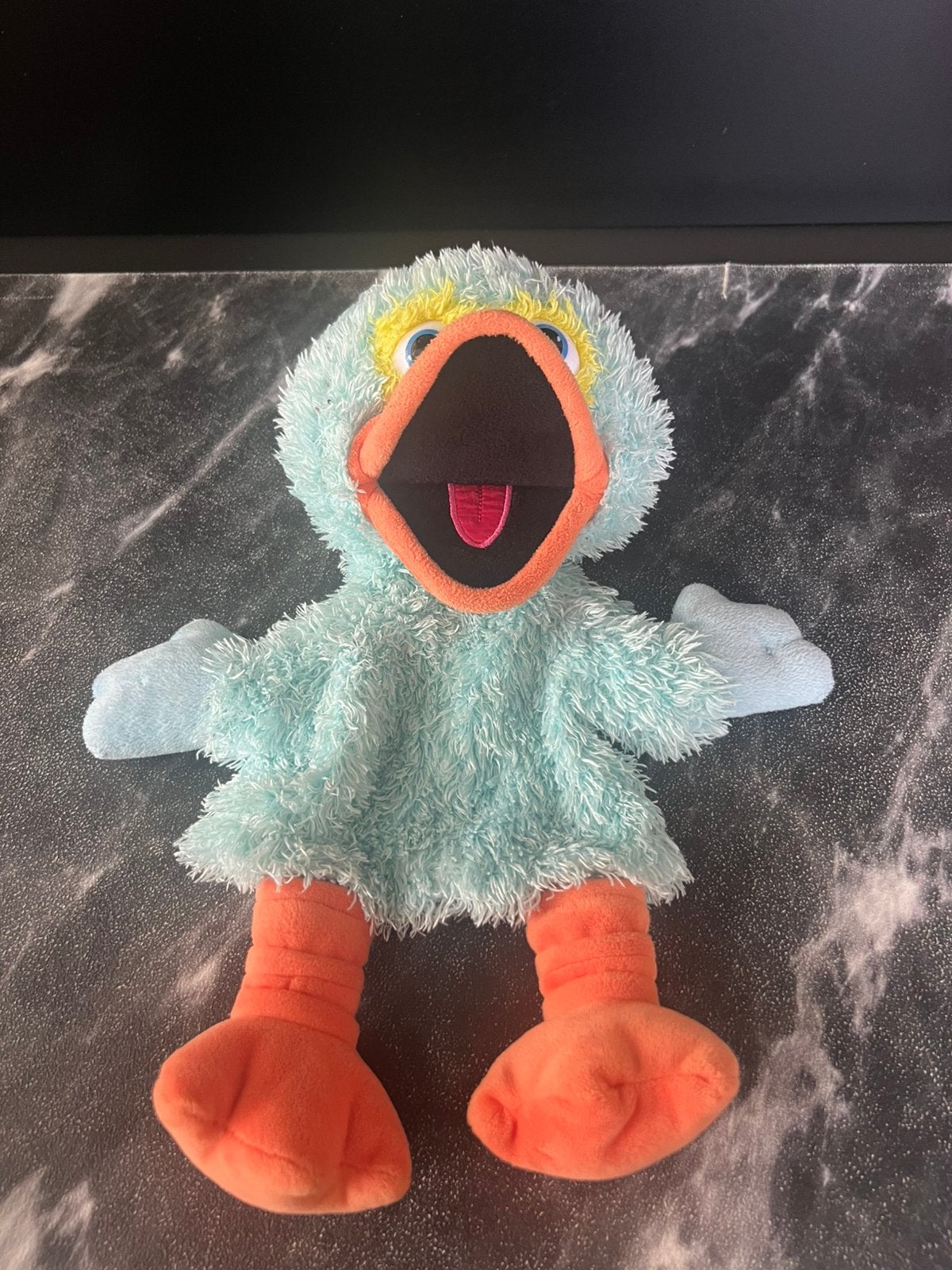 Handpop Sesamstraat Pino, Ophalen of Verzenden, Zo goed als nieuw, Overige typen