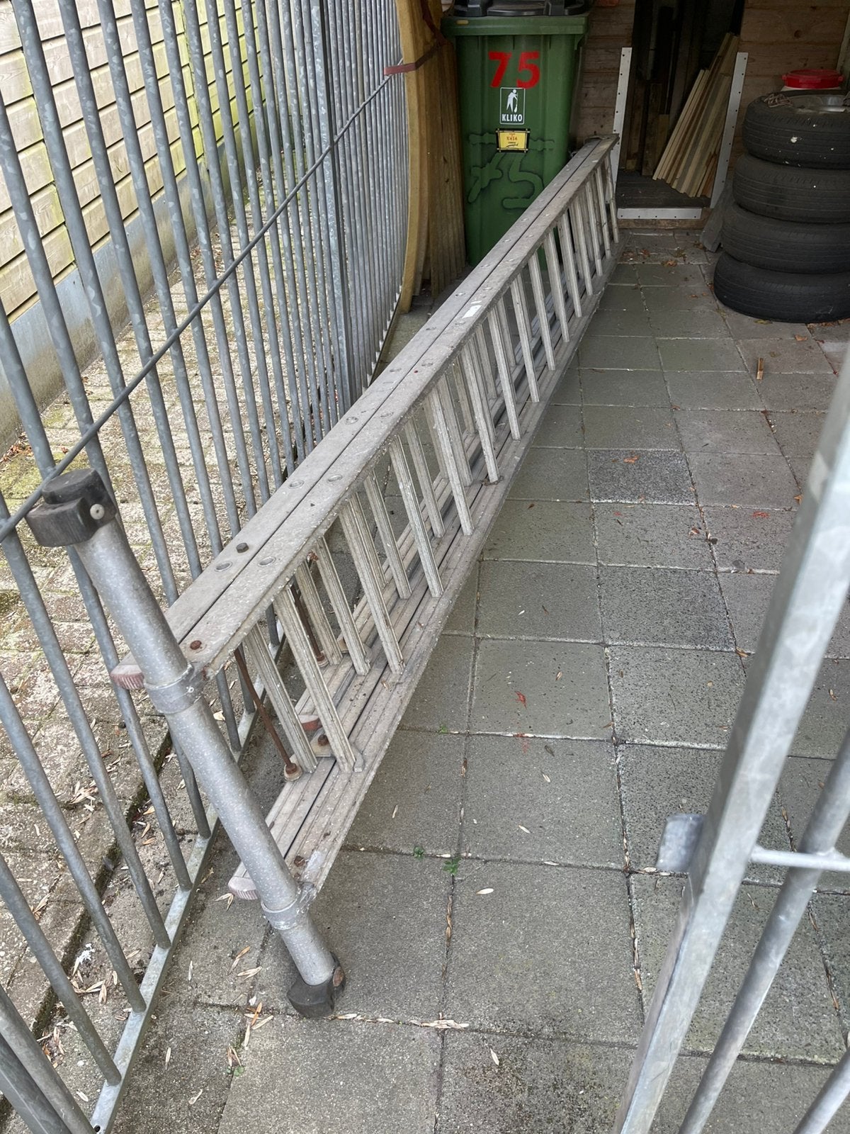 Aluminium ladder, Ophalen, Gebruikt, Ladder, Opvouwbaar of Inschuifbaar