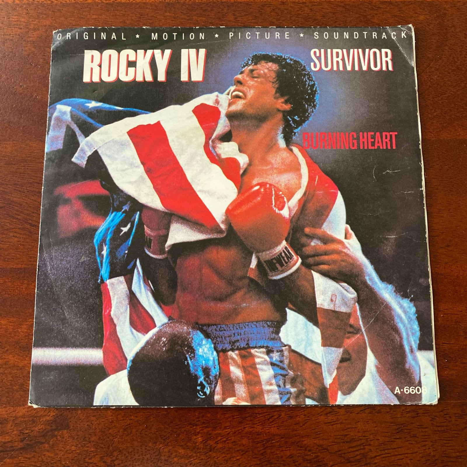 Survivor - Burning Heart (Rocky IV Soundtrack) 7” Single, Originele persing, Ophalen of Verzenden, Gebruikt, Filmmuziek en Soundtracks