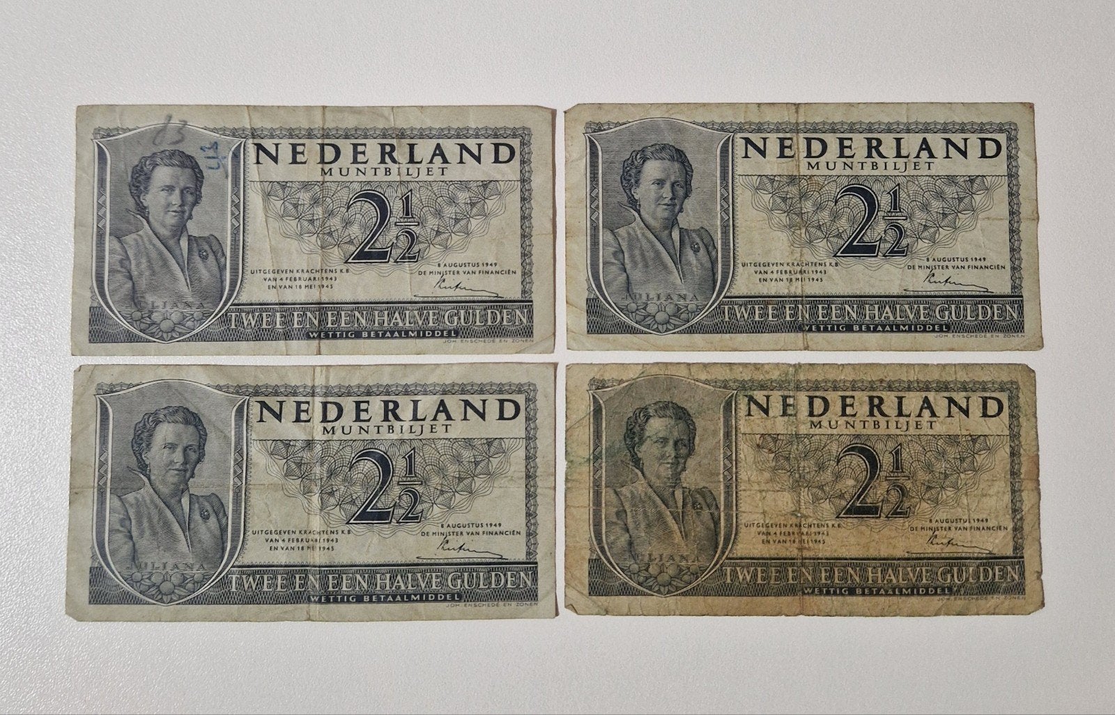 2,5 Gulden Biljetten | 1949 | fraai, Verzenden