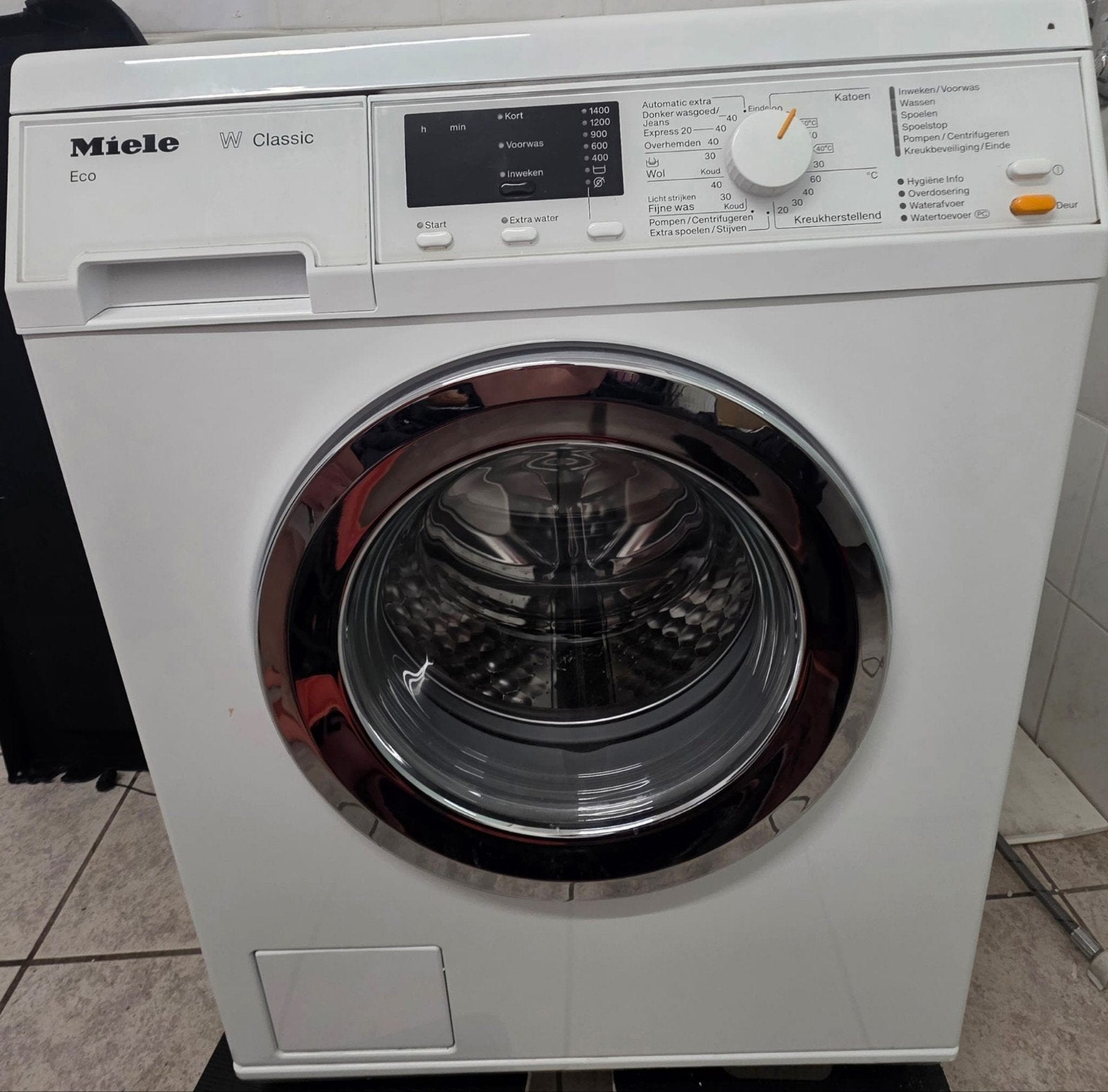 Miele W Classic Eco Wasmachine, Witgoed en Apparatuur, Wasmachines, Gebruikt, Voorlader, 85 tot 90 cm, 1200 tot 1600 toeren