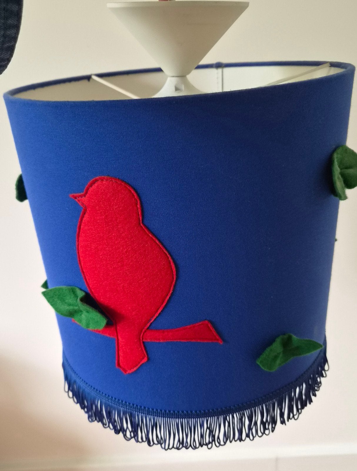 Hanglamp blauw vilt, Hanglamp, Blauw, Rond, Ophalen of Verzenden