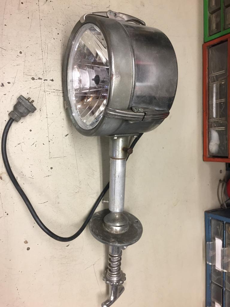 Vintage zoeklicht / schijnwerper, Ophalen, Gebruikt, Binnenverlichting