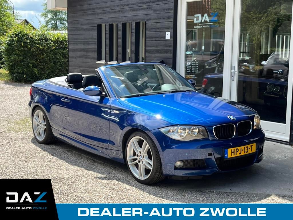 BMW 1 Serie Cabrio 118i M-Pakket/Airco/Audio/Lm/ (bj 2009), Achterwielaandrijving, Zwart, Cabriolet, Leder