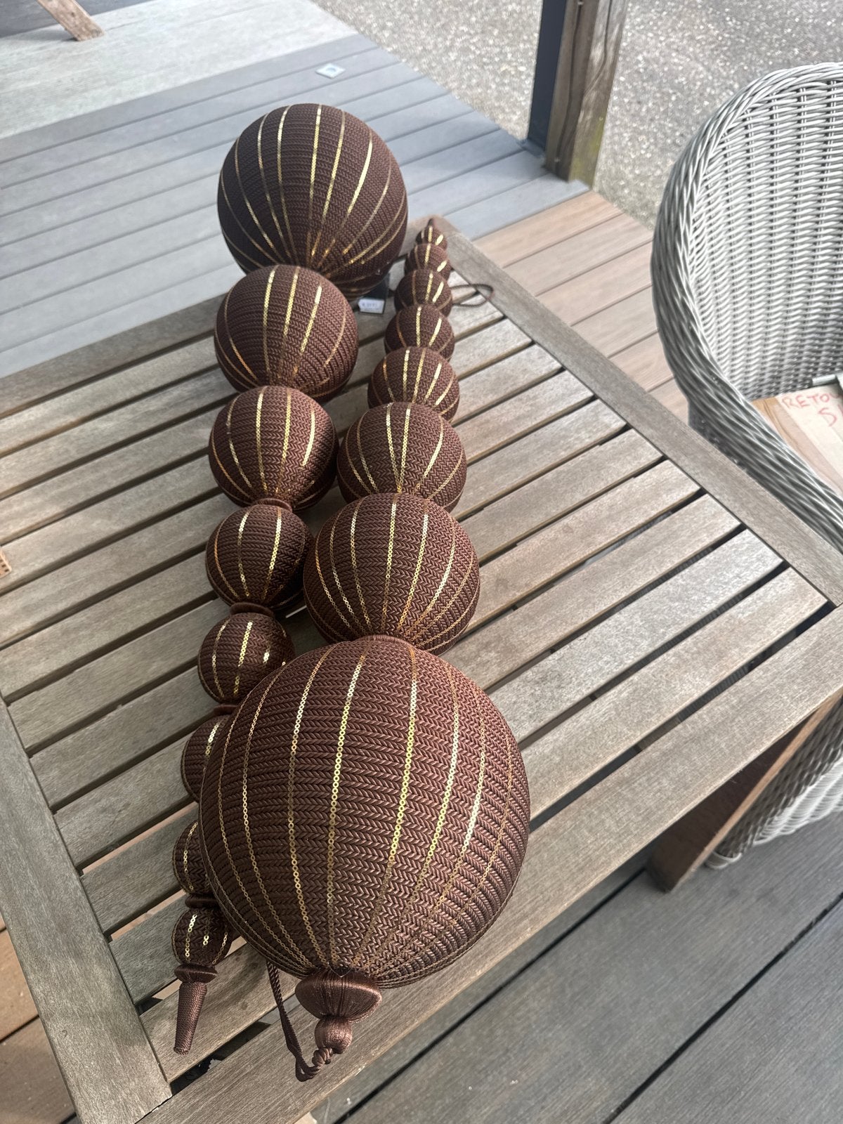 PTMD Decoratie Slinger Bruin Goud, Ophalen of Verzenden, Zo goed als nieuw, Modern, Bruin