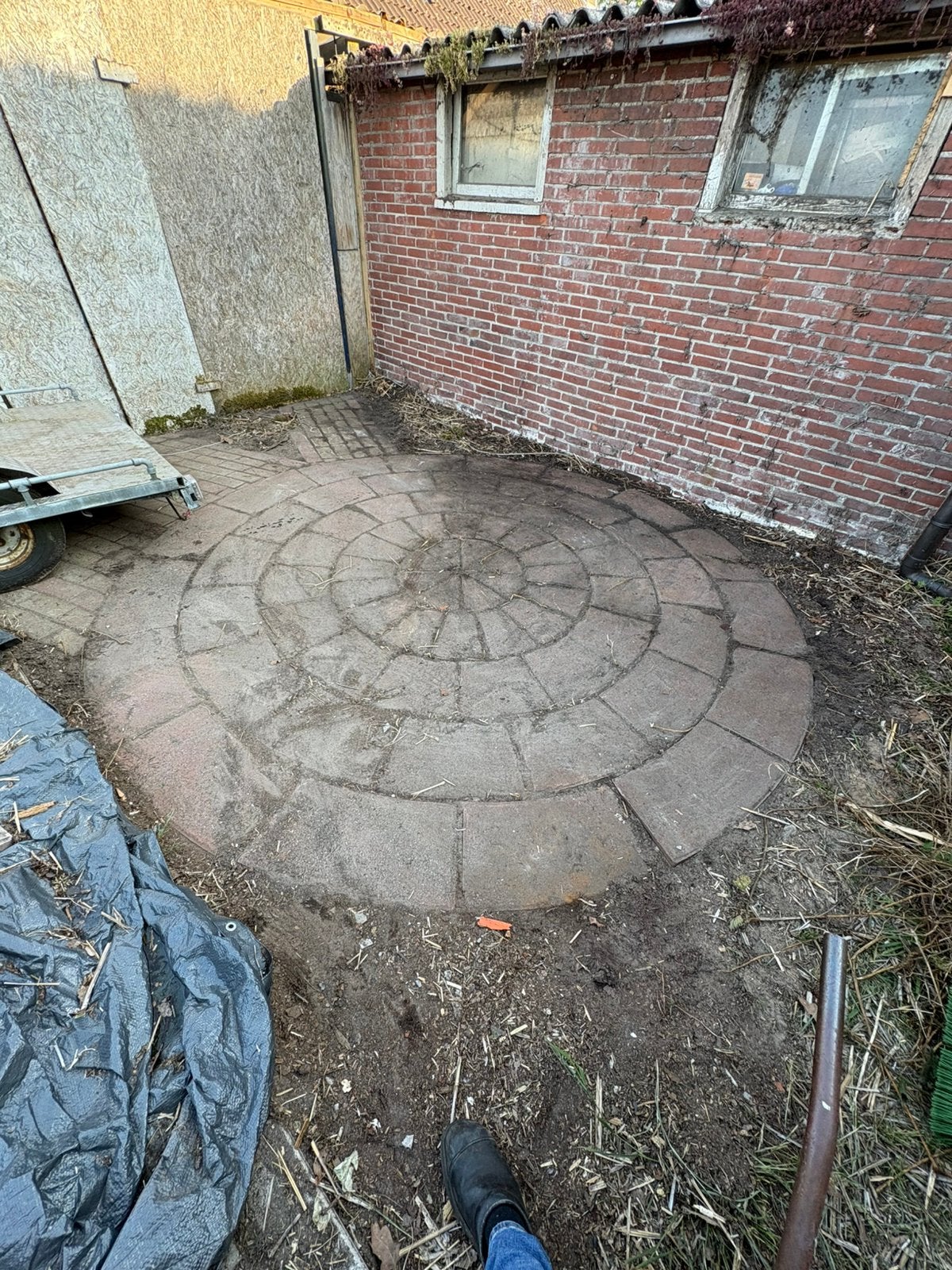 Terras cirkel, Ophalen of Verzenden, Gebruikt, Beton, Klinkers