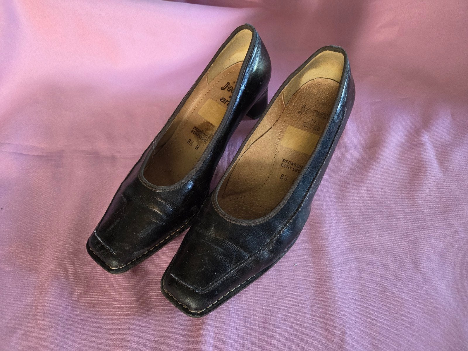 Jenny by Ara pumps met lage hak, maat 39.5, Jenny by Ara, Schoenen met lage hakken, Zwart, Ophalen of Verzenden