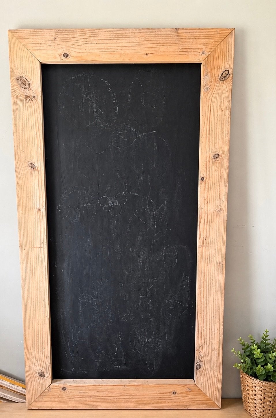 Groot houten krijtbord, Ophalen, Krijtbord