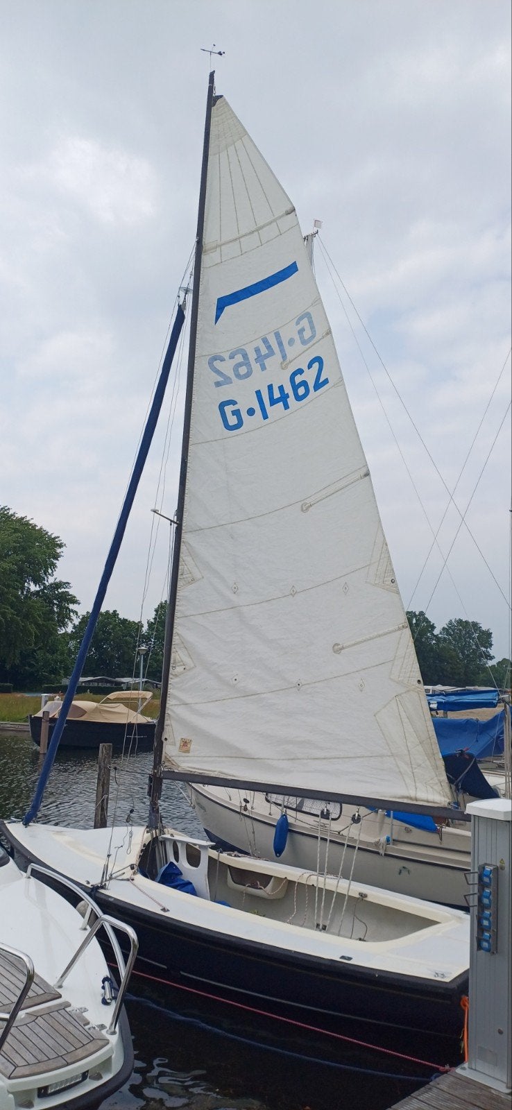 Zeilboot  Efsix1462 met dekzeil en trailer, Ophalen, Gebruikt, Polyester, Open zeilboot