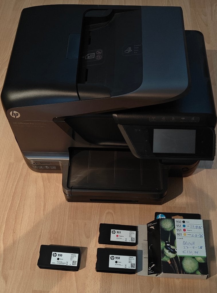 HP OfficeJet Pro 8600 all-in-one (defect?)+volle cartridges, Ophalen, Inkjetprinter, All-in-one, Draadloos