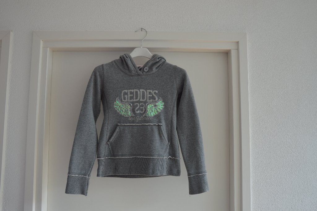 Geddes & Gillmore grijze sweater met capuchon en pailletten, Gebruikt, Meisje, Trui of Vest, Geddes and Gillmore