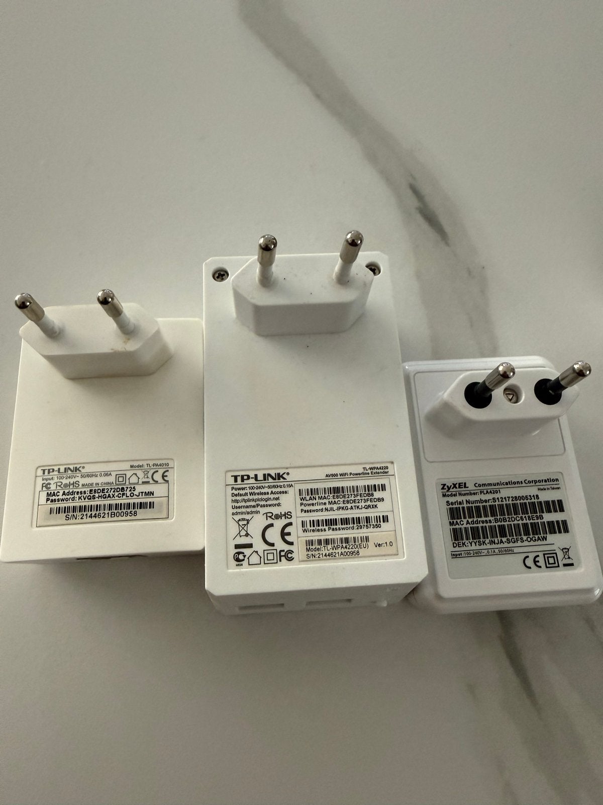 Zyxel PLA4201 en TP-Link Powerline Adapters Set, Computers en Software, Powerlines, Gebruikt, Ophalen of Verzenden