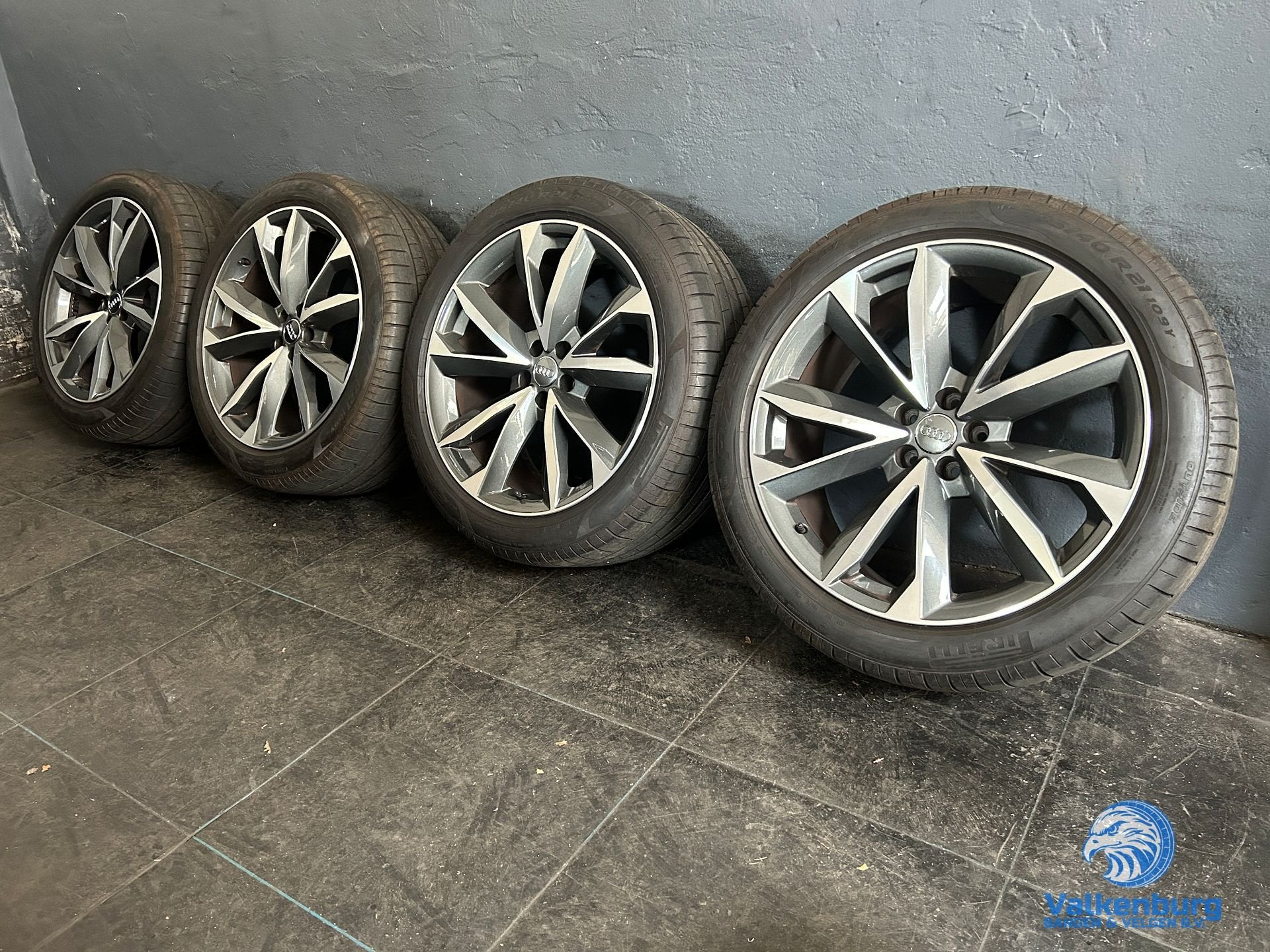 8mm! Originele Audi Q7 SQ7 4M 21 inch antraciete velgen 5x11, Gebruikt, -, 285 mm, -