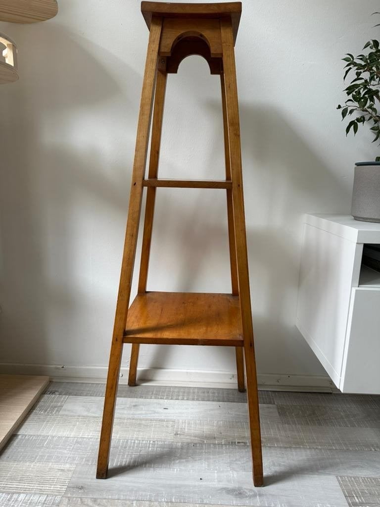 Vintage wooden plant stand / display table, Huis en Inrichting, Woonaccessoires | Etagères, Ophalen, Gebruikt