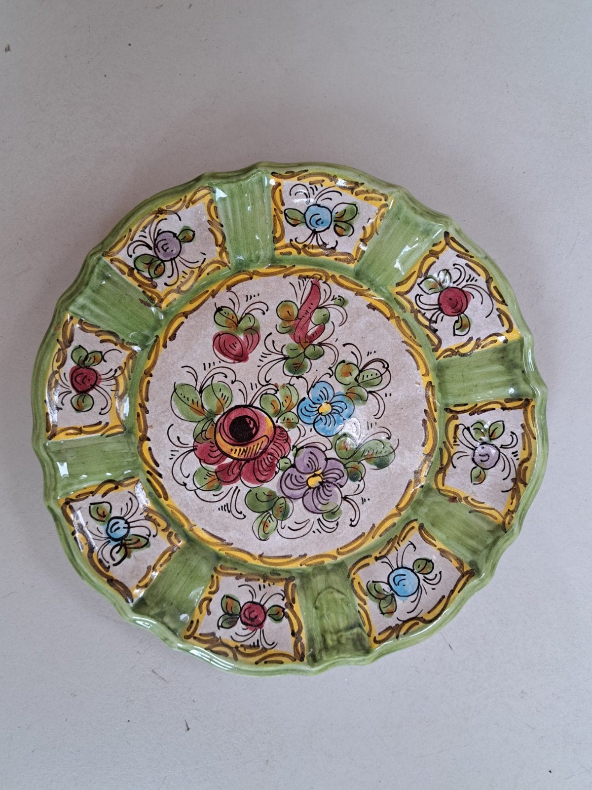 Handgeschilderd decoratief bord - Perugia Italië, Ophalen of Verzenden
