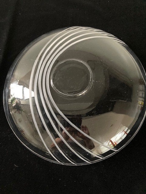 DESIGN schaal kristal Piacenza Italie, Schaal, Rond, Ophalen of Verzenden, Glas
