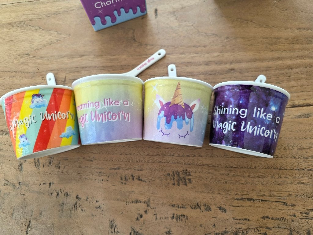 4 Ijsbekers, Ijscoupes, bekers, unicorn bijna gratis, Huis en Inrichting, Keuken | Servies, Overige typen, Nieuw, Ophalen of Verzenden