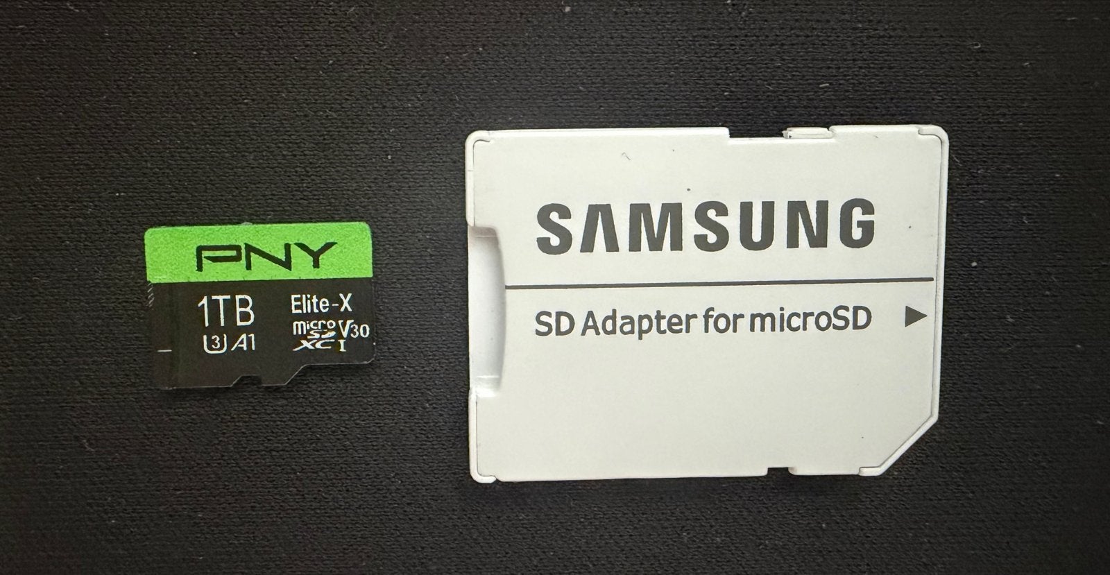 PNY Elite-X micro SD 1TB met Samsung SD Adapter, Geschikt voor Full HD video, 1 TB of meer, Ophalen of Verzenden, Zo goed als nieuw