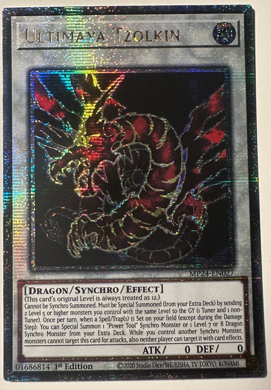 Yu-Gi-Oh! Ultimaya Tzolkin MP24 1st QCSR !, Ophalen of Verzenden, Zo goed als nieuw, Losse kaart, Foil