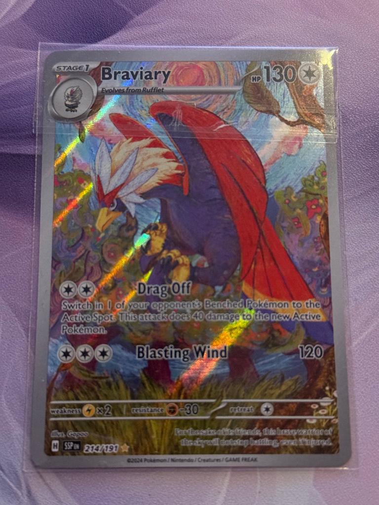Pokemon braviary 214/191, Verzenden, Nieuw, Losse kaart, Foil