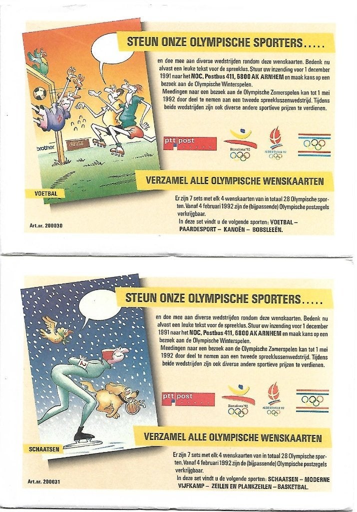 Sport, Olympische Spelen, Verzamelen, Ophalen of Verzenden, 1980 tot heden, Ongelopen, Sport en Spel