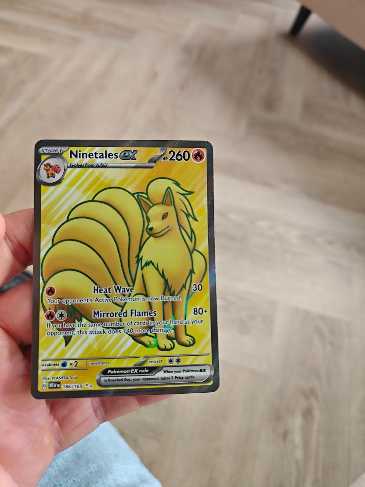 Ninetales EX Pokémon Kaart - Foil, Ophalen of Verzenden, Zo goed als nieuw, Losse kaart, Foil