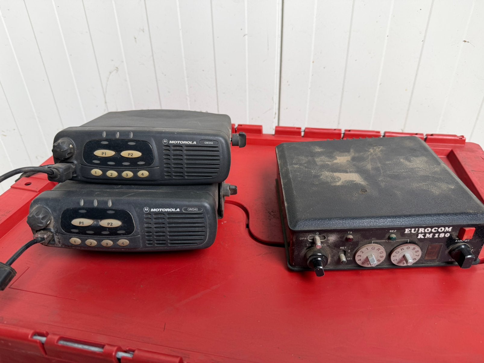 Motorola GM340 mobilofoon  en Eurocom KM150 Basisstation, Ophalen of Verzenden, Gebruikt, 5 tot 15 km, Portofoon of Walkie-talkie