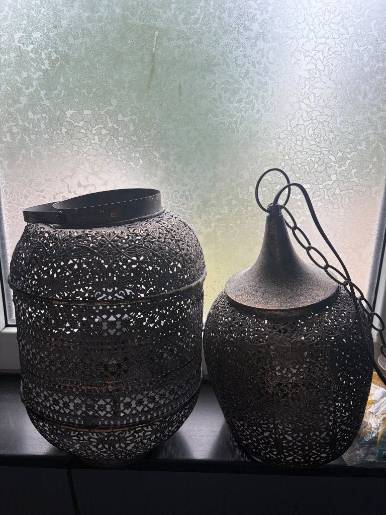 Set lampen geborsteld goud, Gebruikt, Overige fittingen, Goud, Ophalen
