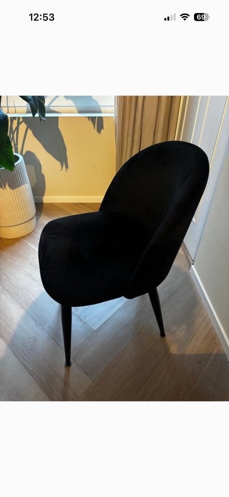 Eetkamer Stoelen, Ophalen, Stof, Gebruikt, Zwart