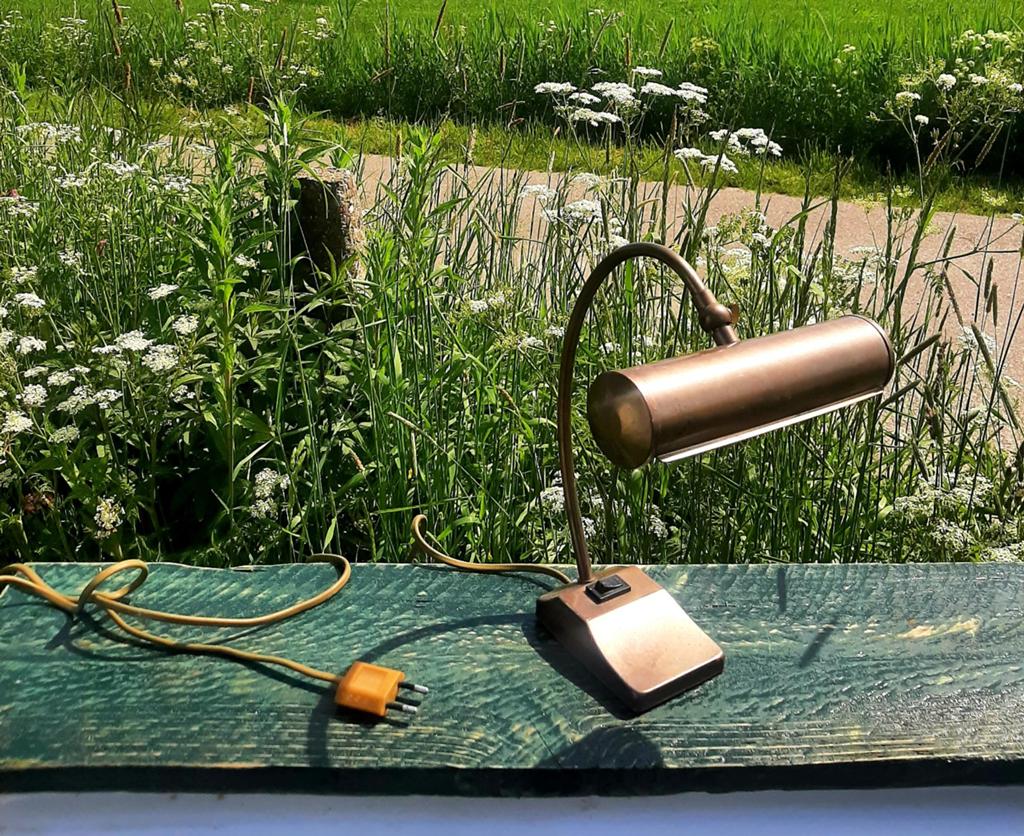 Anvia Bureaulamp / Pianolamp - (Vintage, 70's), Huis en Inrichting, Lampen | Tafellampen, Ophalen of Verzenden, Minder dan 50 cm