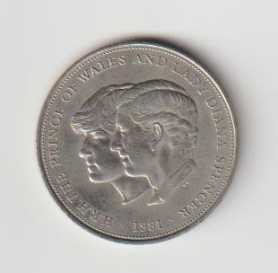 Engeland Herdenkingsmunt Charles en Diana 1981 gew.ca 29 gr, Postzegels en Munten, Munten | Europa | Niet-Euromunten, Ophalen of Verzenden
