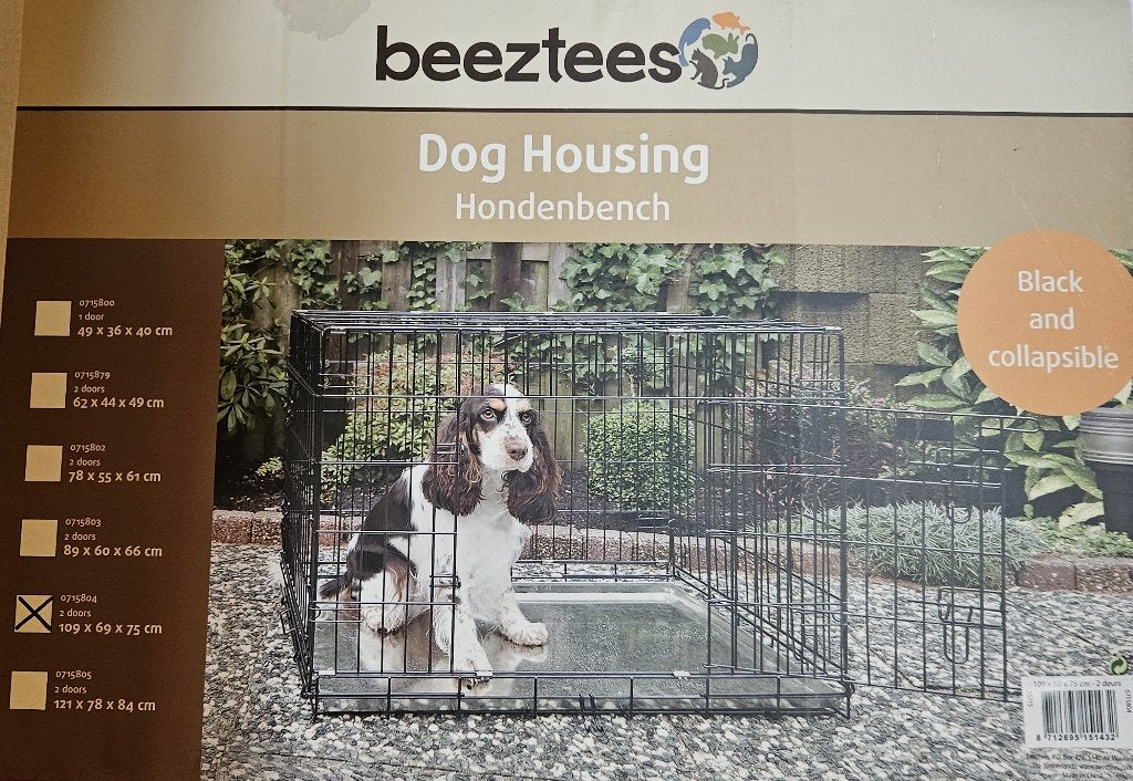 hondenbench merk Beezteez size XL 109x69x75cm incl. benchmat, Ophalen, Nieuw